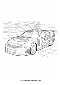 Tranh tô màu xe đua Nascar