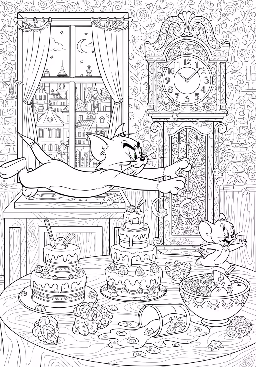 99+ Free Tom and Jerry Coloring Pages (Printable A4) 11 Simple and easy Tom and Jerry coloring page for preschoolers