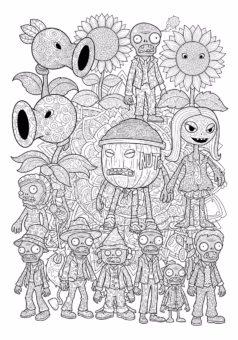 to-mau-Tranh-tô-màu-các-nhân-vật-Plants-vs-Zombies