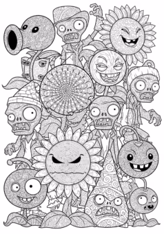 to-mau-Tranh-tô-màu-các-nhân-vật-Plants-vs-Zombies