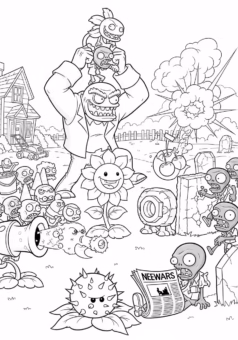 to-mau-Tranh-tô-màu-các-nhân-vật-Plants-vs-Zombies