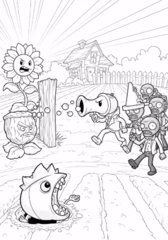 to-mau-Tranh-tô-màu-các-nhân-vật-Plants-vs-Zombies