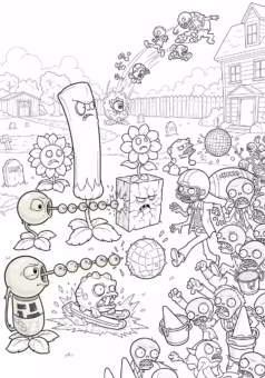 to-mau-Tranh-tô-màu-các-nhân-vật-Plants-vs-Zombies