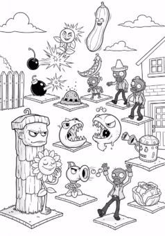 to-mau-Tranh-tô-màu-các-nhân-vật-Plants-vs-Zombies