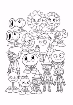 to-mau-Tranh-tô-màu-các-nhân-vật-Plants-vs-Zombies