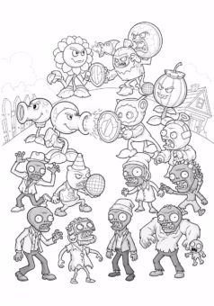 to-mau-Tranh-tô-màu-các-nhân-vật-Plants-vs-Zombies