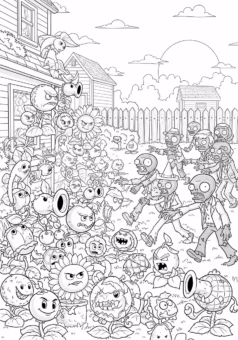 to-mau-Tranh-tô-màu-các-nhân-vật-Plants-vs-Zombies
