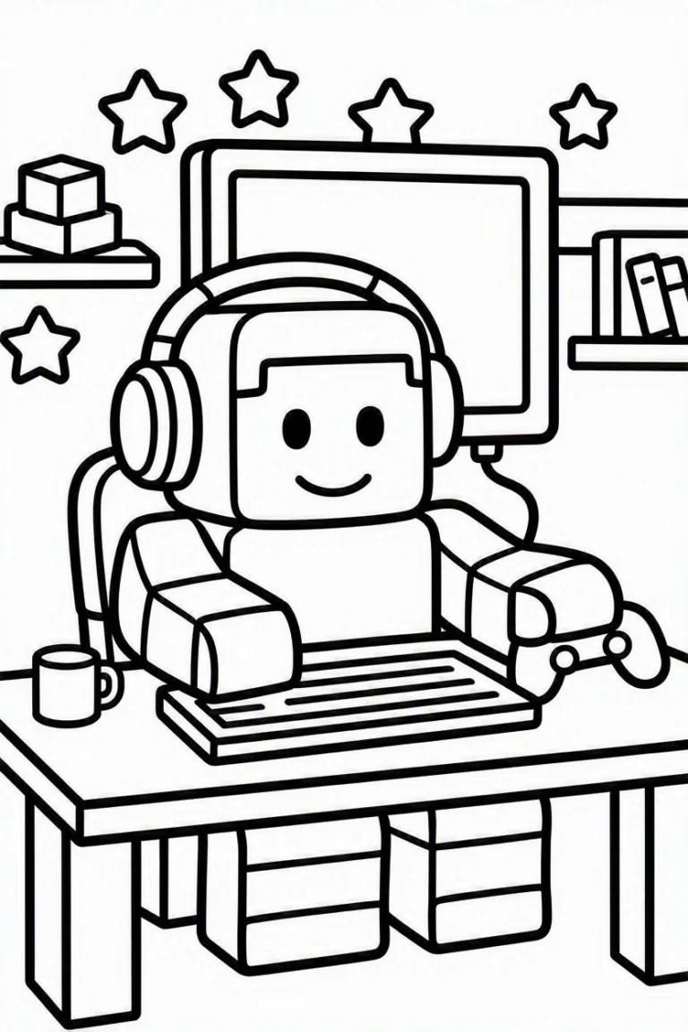 Tranh tô màu Tranh Tô Màu Roblox: 50+ Hình Đẹp & Ngầu Cho Bé Thỏa Sáng hình mẫu 31