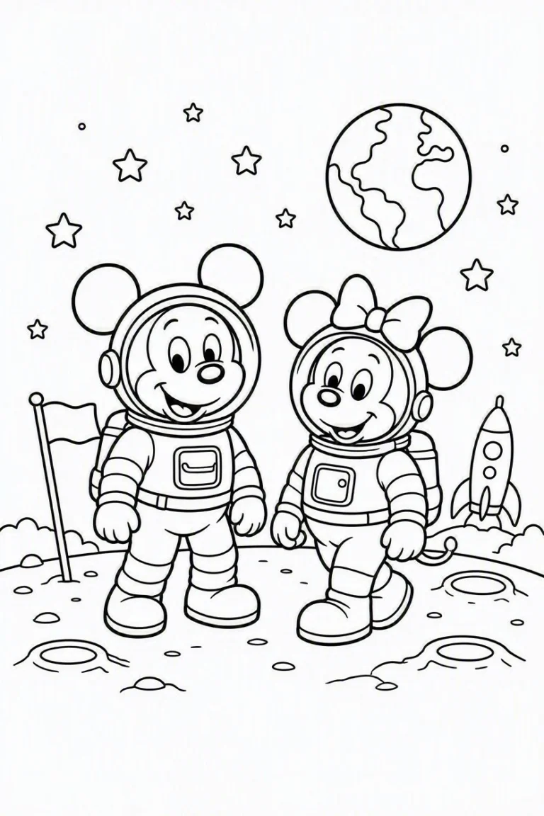 90+ Tranh Tô Màu Mickey Và Minnie Mouse Dễ Thương Cho Bé
