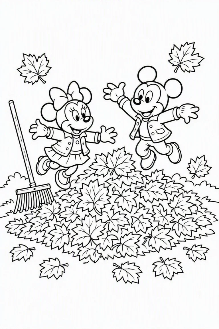Tranh tô màu 90+ Tranh Tô Màu Mickey Và Minnie Mouse Dễ Thương Cho Bé hình mẫu 21