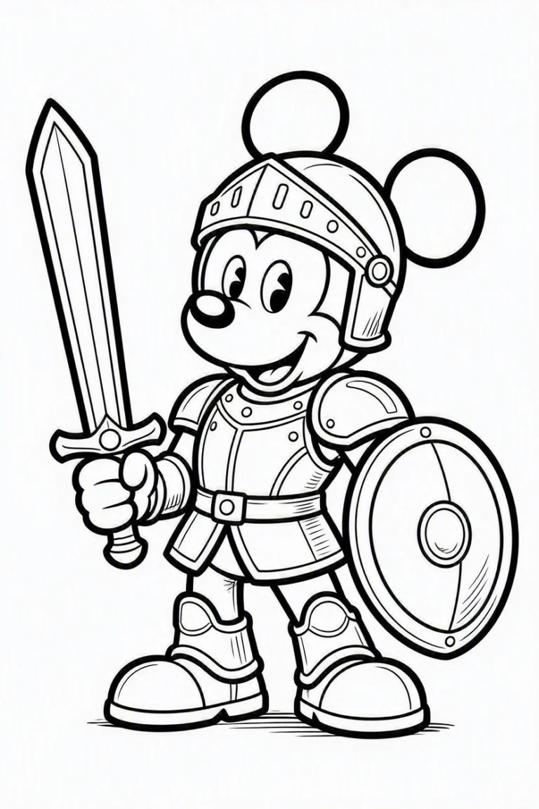 Tranh tô màu 90+ Tranh Tô Màu Mickey Và Minnie Mouse Dễ Thương Cho Bé hình mẫu 28