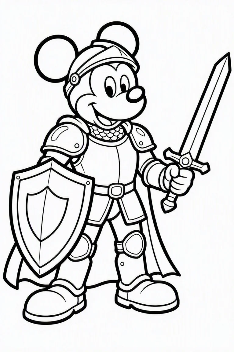 Tranh tô màu 90+ Tranh Tô Màu Mickey Và Minnie Mouse Dễ Thương Cho Bé hình mẫu 29