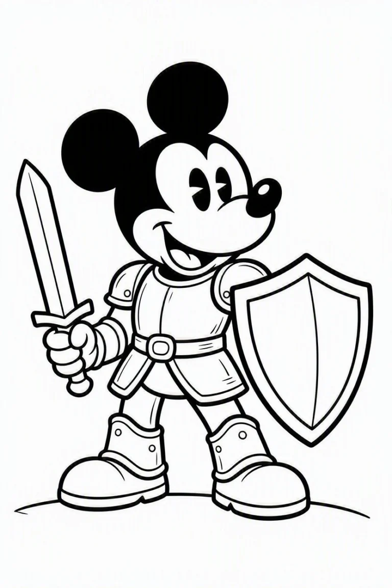 Tranh tô màu 90+ Tranh Tô Màu Mickey Và Minnie Mouse Dễ Thương Cho Bé hình mẫu 30