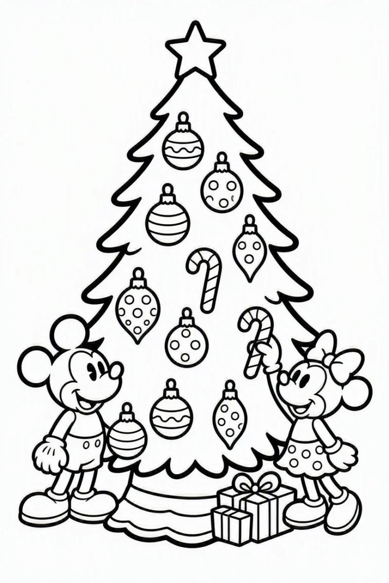 Tranh tô màu 90+ Tranh Tô Màu Mickey Và Minnie Mouse Dễ Thương Cho Bé hình mẫu 36