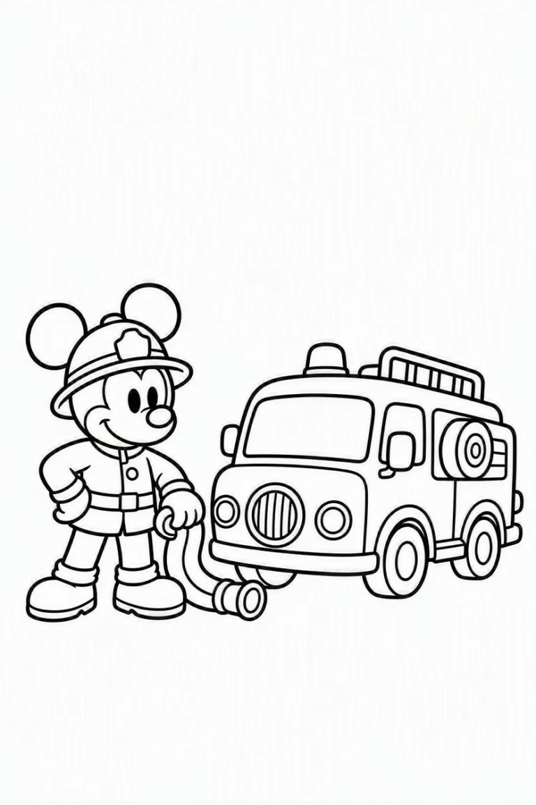 Tranh tô màu 90+ Tranh Tô Màu Mickey Và Minnie Mouse Dễ Thương Cho Bé hình mẫu 52