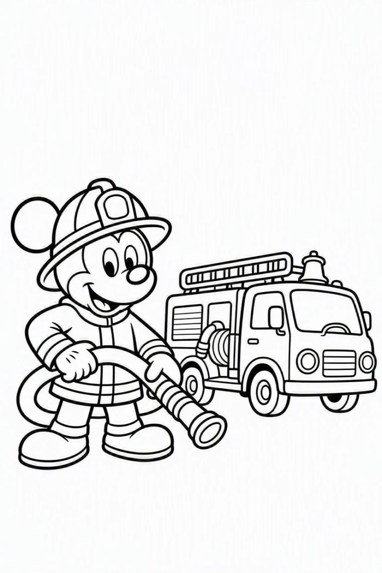 Tranh tô màu 90+ Tranh Tô Màu Mickey Và Minnie Mouse Dễ Thương Cho Bé hình mẫu 53