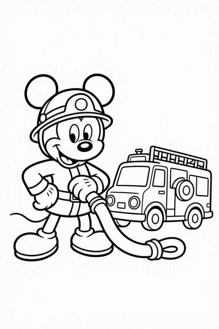 Tranh tô màu 90+ Tranh Tô Màu Mickey Và Minnie Mouse Dễ Thương Cho Bé hình mẫu 56