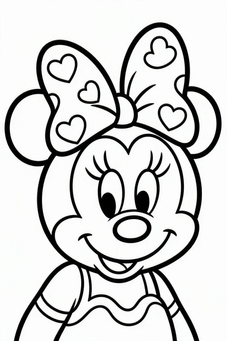 Tranh tô màu 90+ Tranh Tô Màu Mickey Và Minnie Mouse Dễ Thương Cho Bé hình mẫu 71