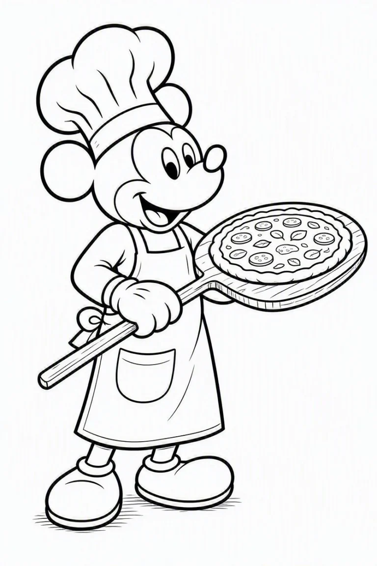 Tranh tô màu 90+ Tranh Tô Màu Mickey Và Minnie Mouse Dễ Thương Cho Bé hình mẫu 84