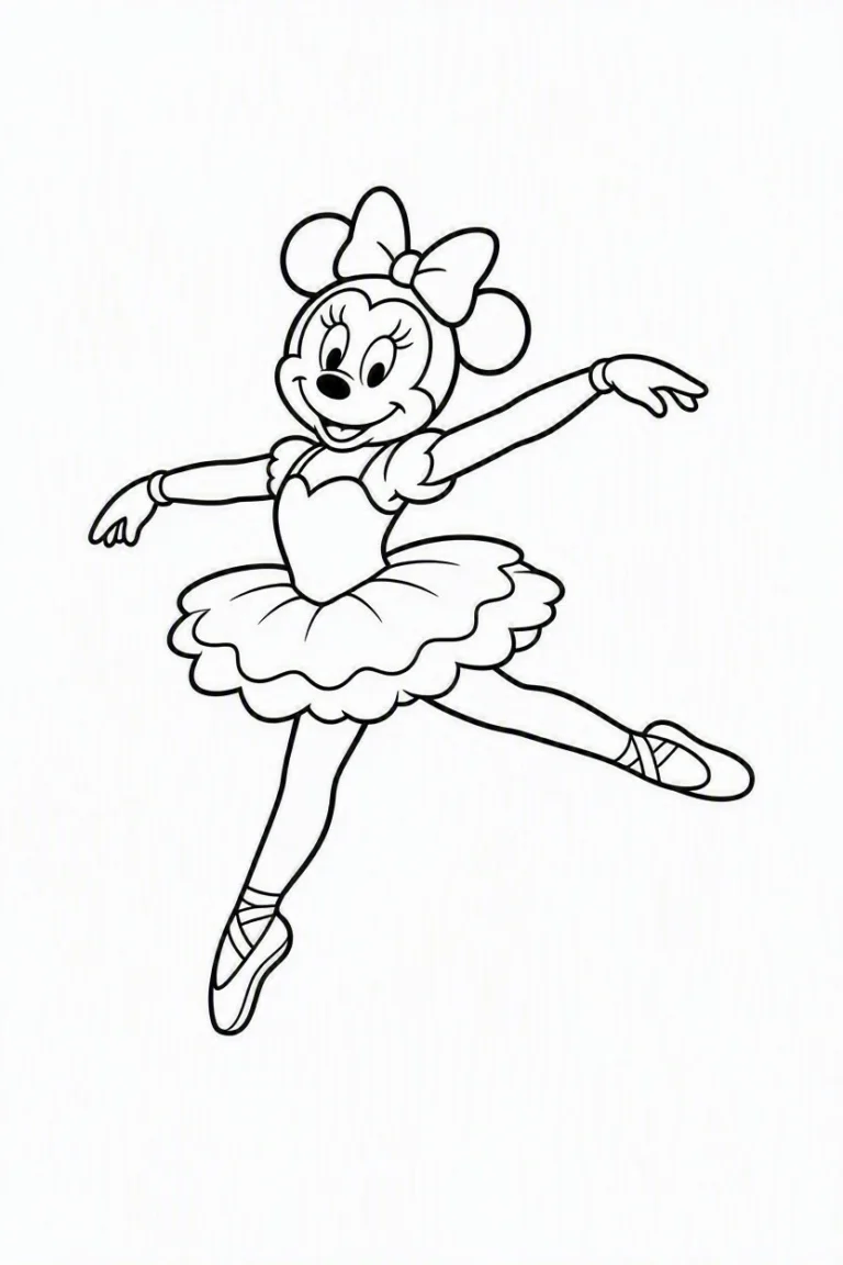 Tranh tô màu 90+ Tranh Tô Màu Mickey Và Minnie Mouse Dễ Thương Cho Bé hình mẫu 85
