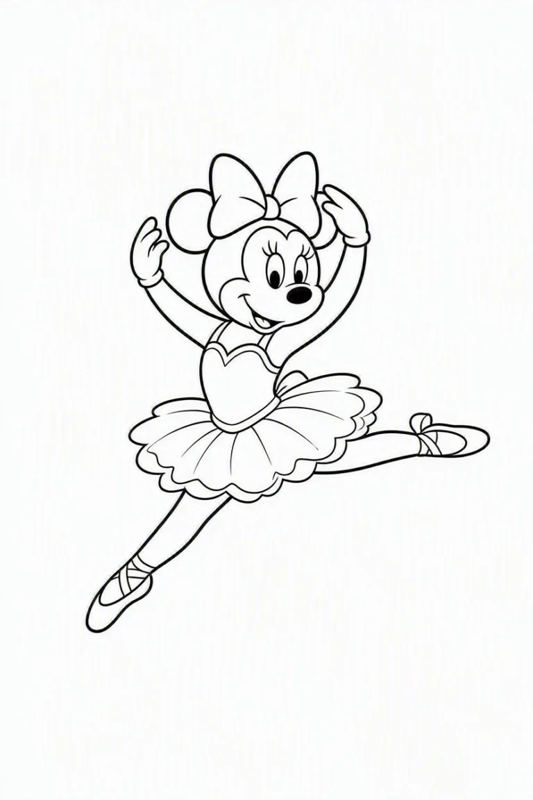 Tranh tô màu 90+ Tranh Tô Màu Mickey Và Minnie Mouse Dễ Thương Cho Bé hình mẫu 86