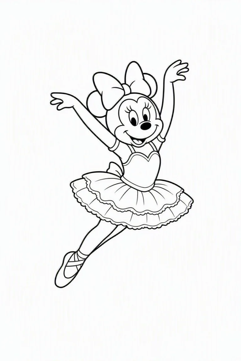 Tranh tô màu 90+ Tranh Tô Màu Mickey Và Minnie Mouse Dễ Thương Cho Bé hình mẫu 87