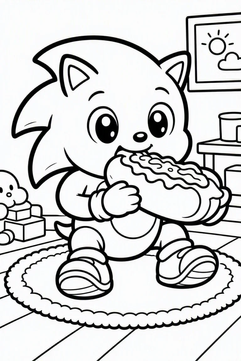 Tranh Tô Màu Sonic Siêu Tốc Cho Bé: Tải Miễn Phí Ngay!