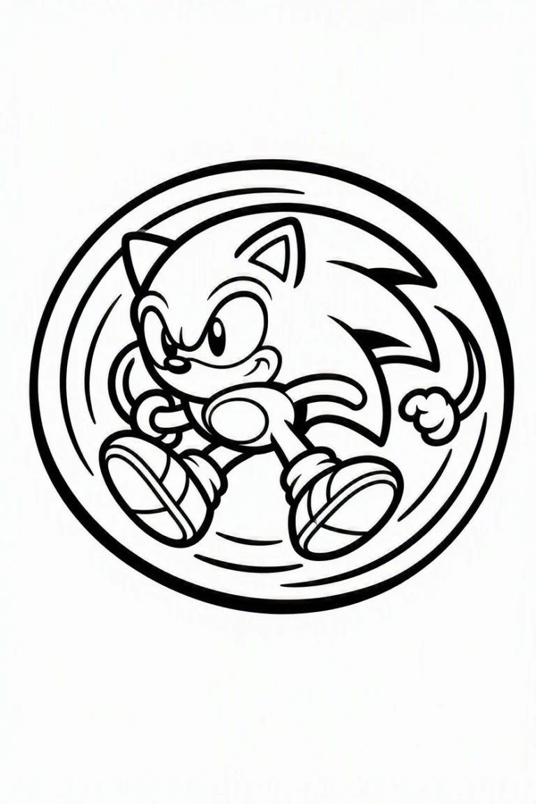 Tranh tô màu Tranh Tô Màu Sonic Siêu Tốc Cho Bé: Tải Miễn Phí Ngay! hình mẫu 30