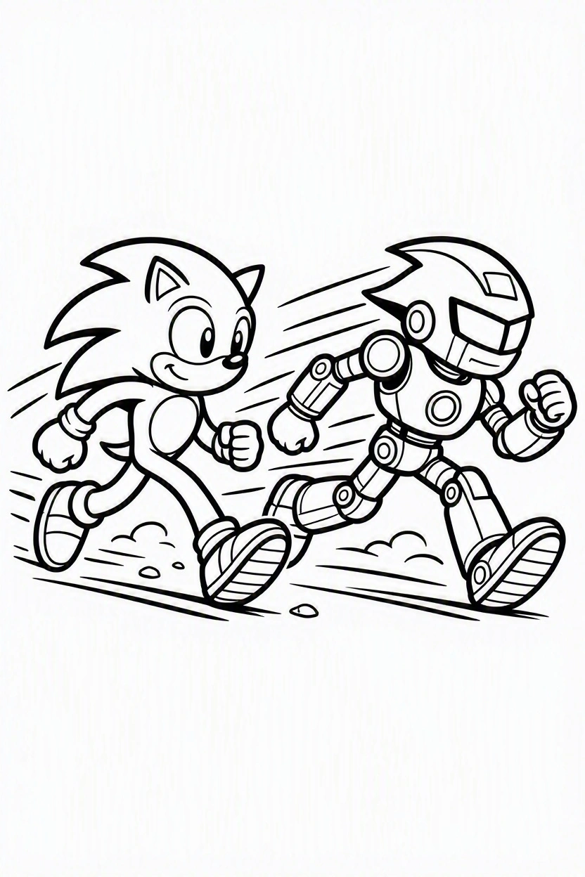 Tranh Tô Màu Sonic Siêu Tốc Cho Bé: Tải Miễn Phí Ngay! 4 Tranh tô màu Tails đang bay cùng Sonic