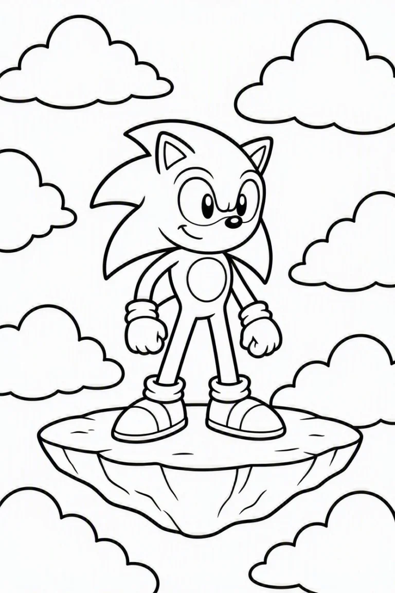 Tranh tô màu Tranh Tô Màu Sonic Siêu Tốc Cho Bé: Tải Miễn Phí Ngay! hình mẫu 77