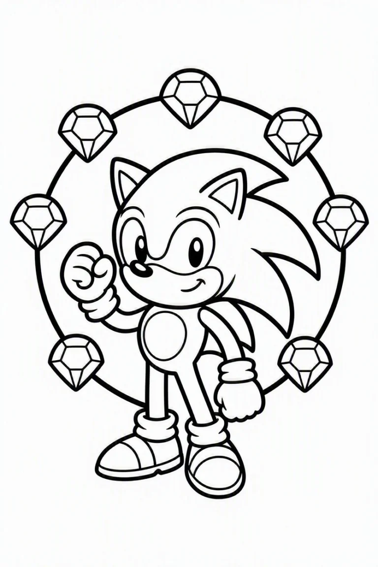 Tranh tô màu Tranh Tô Màu Sonic Siêu Tốc Cho Bé: Tải Miễn Phí Ngay! hình mẫu 79