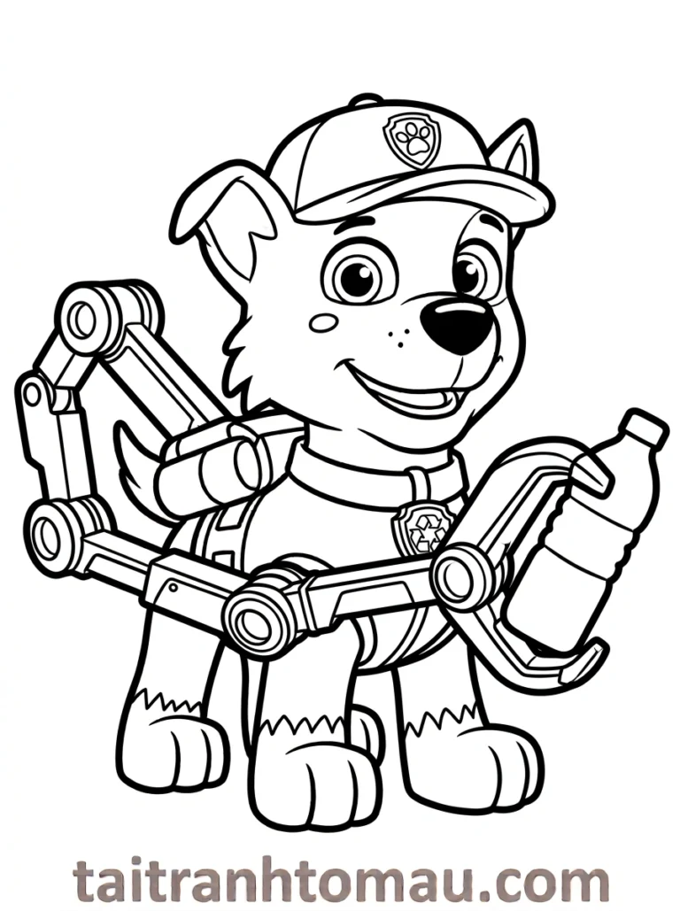 Tranh Tô Màu Paw Patrol - Robot
