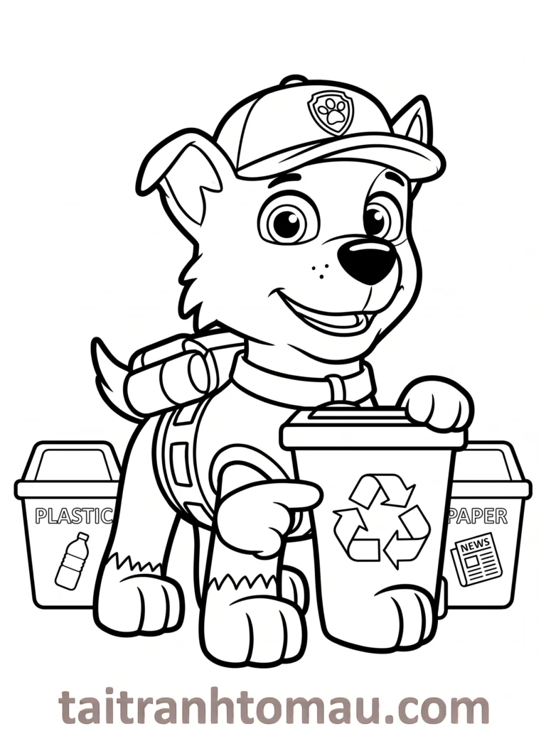 Tranh tô màu Tranh Tô Màu Đội Chó Cứu Hộ Paw Patrol: Tải Ngay 50+ Hình Đẹp Nhất! hình mẫu 11