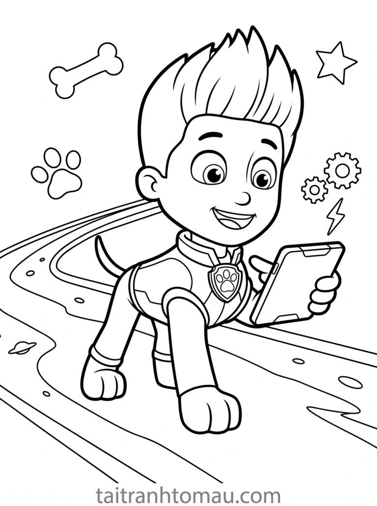 Tranh tô màu Tranh Tô Màu Đội Chó Cứu Hộ Paw Patrol: Tải Ngay 50+ Hình Đẹp Nhất! hình mẫu 12