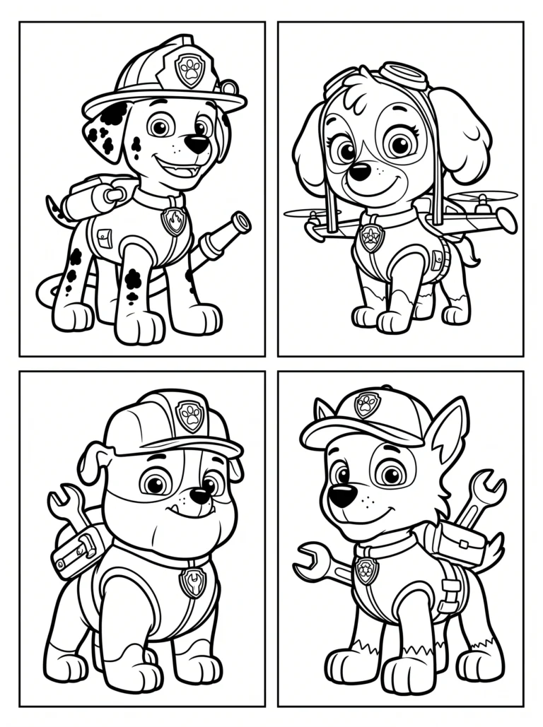 Tranh tô màu Tranh Tô Màu Đội Chó Cứu Hộ Paw Patrol: Tải Ngay 50+ Hình Đẹp Nhất! hình mẫu 18