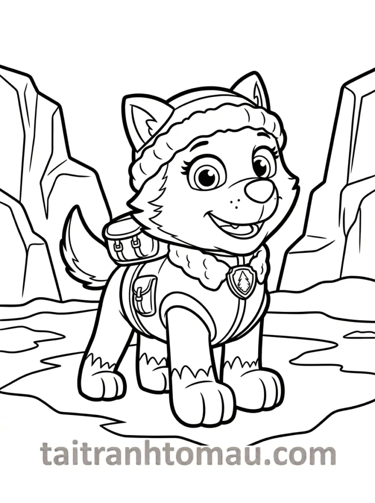 Tranh tô màu Tranh Tô Màu Đội Chó Cứu Hộ Paw Patrol: Tải Ngay 50+ Hình Đẹp Nhất! hình mẫu 2