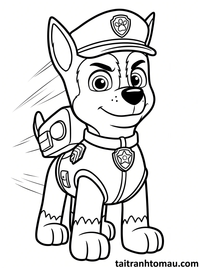 Tranh tô màu Tranh Tô Màu Đội Chó Cứu Hộ Paw Patrol: Tải Ngay 50+ Hình Đẹp Nhất! hình mẫu 22