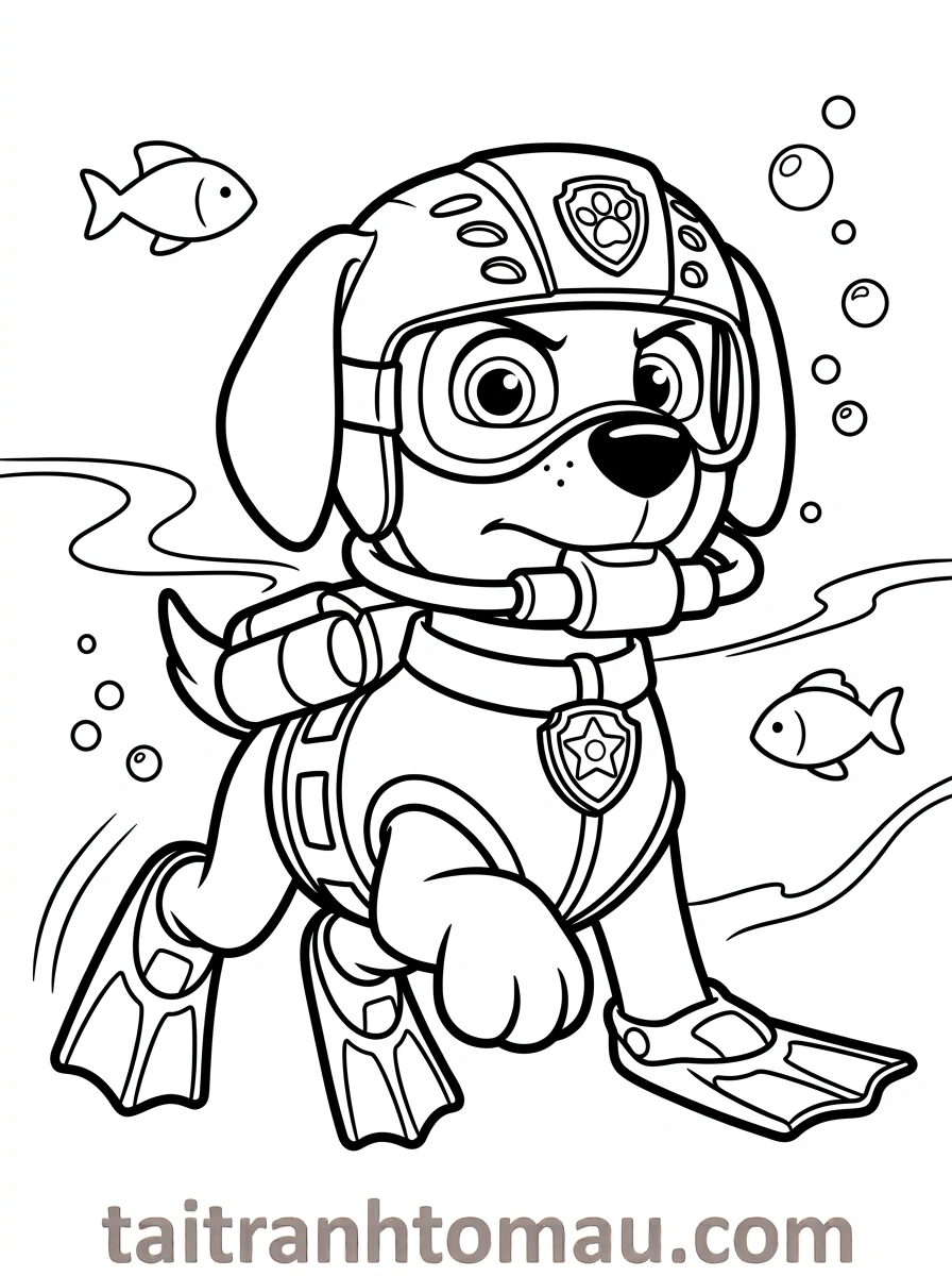 Tranh Tô Màu Đội Chó Cứu Hộ Paw Patrol: Tải Ngay 50+ Hình Đẹp Nhất! 4 Tranh tô màu đội Paw Patrol đang làm nhiệm vụ giải cứu