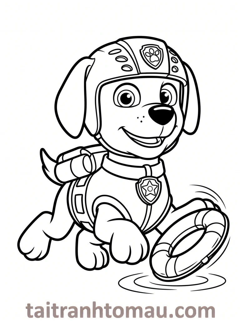 Tranh tô màu Tranh Tô Màu Đội Chó Cứu Hộ Paw Patrol: Tải Ngay 50+ Hình Đẹp Nhất! hình mẫu 29
