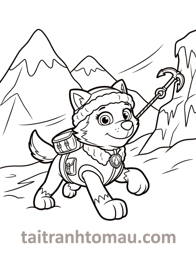 Tranh tô màu Tranh Tô Màu Đội Chó Cứu Hộ Paw Patrol: Tải Ngay 50+ Hình Đẹp Nhất! hình mẫu 3
