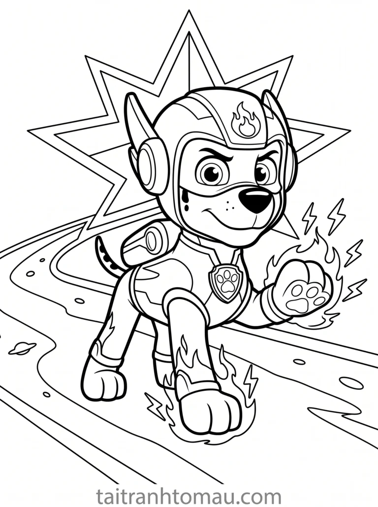 Tranh tô màu Tranh Tô Màu Đội Chó Cứu Hộ Paw Patrol: Tải Ngay 50+ Hình Đẹp Nhất! hình mẫu 7