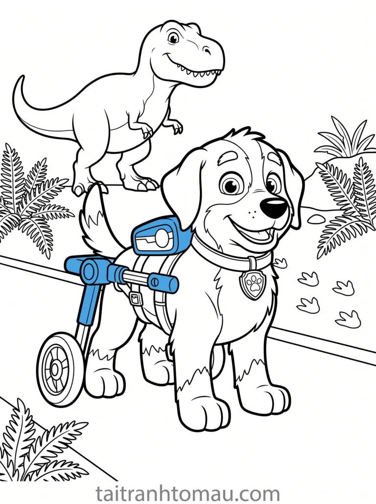 Tranh tô màu Tranh Tô Màu Đội Chó Cứu Hộ Paw Patrol: Tải Ngay 50+ Hình Đẹp Nhất! hình mẫu 8