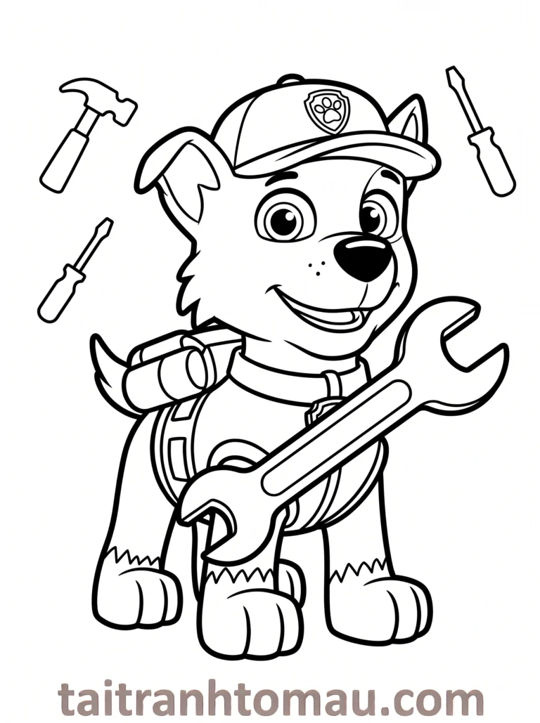 Tranh tô màu Tranh Tô Màu Đội Chó Cứu Hộ Paw Patrol: Tải Ngay 50+ Hình Đẹp Nhất! hình mẫu 9