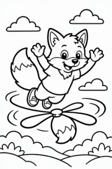 Coloring_page_for_kids_Tails_the_fox_flying_in_the_air_using (2)
