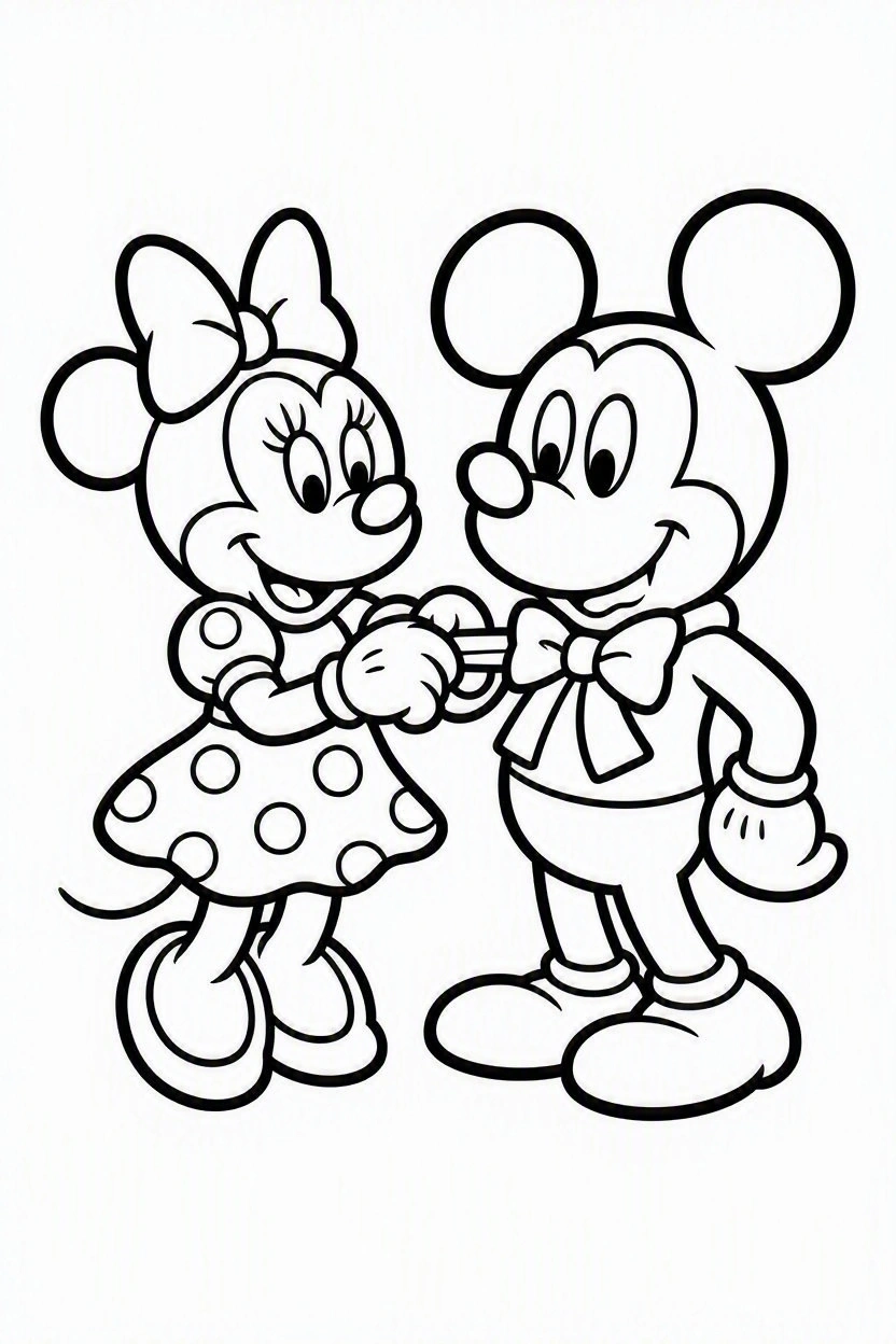 Coloring page Mickey and Minnie (18)