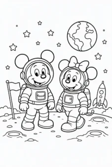 Coloring page Mickey and Minnie (2)