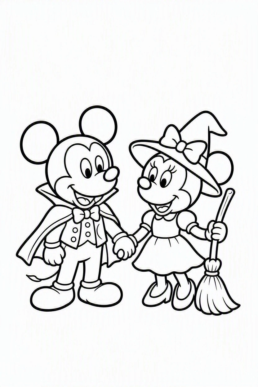 Coloring page Mickey and Minnie (24)