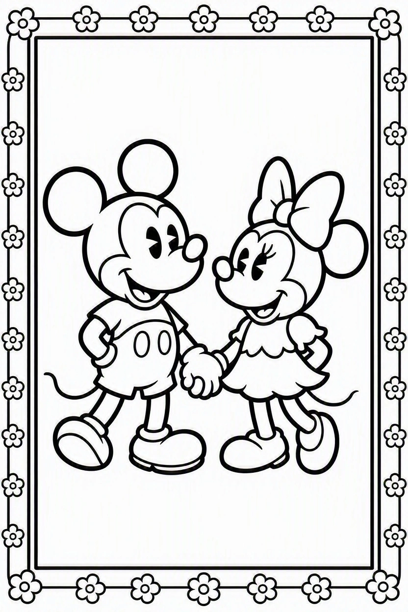 Coloring page Mickey and Minnie (25)