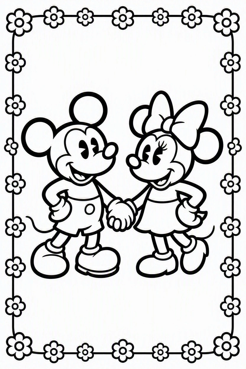 Coloring page Mickey and Minnie (26)