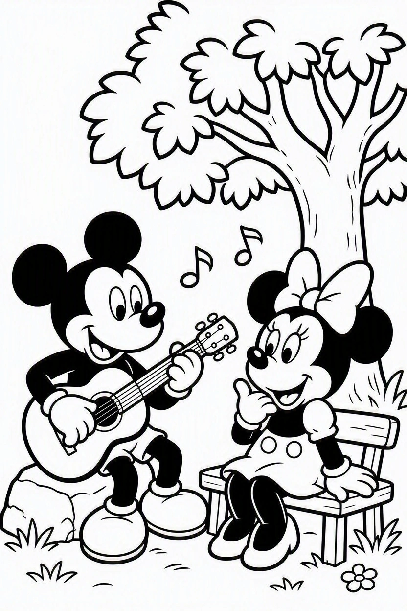 Coloring page Mickey and Minnie (28)